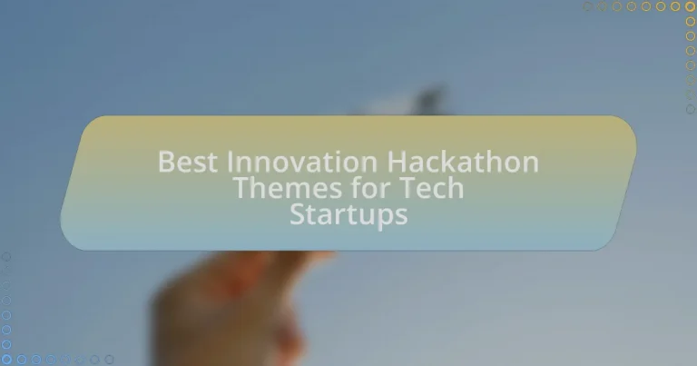 Best Innovation Hackathon Themes for Tech Startups