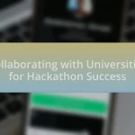 Collaborating with Universities for Hackathon Success