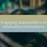Engaging Stakeholders in Innovation Hackathons