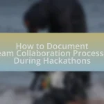 How to Document Team Collaboration Processes During Hackathons