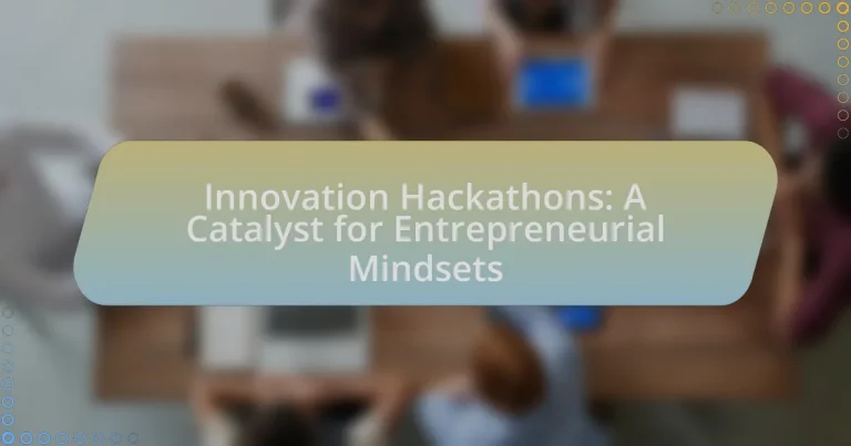 Innovation Hackathons: A Catalyst for Entrepreneurial Mindsets
