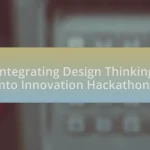 Integrating Design Thinking into Innovation Hackathons