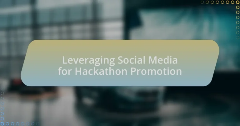 Leveraging Social Media for Hackathon Promotion
