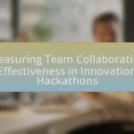 Measuring Team Collaboration Effectiveness in Innovation Hackathons