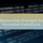 Sponsorship Strategies for Innovative Hackathons