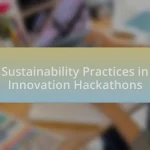 Sustainability Practices in Innovation Hackathons