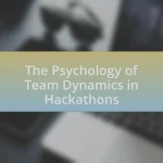 The Psychology of Team Dynamics in Hackathons