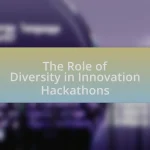 The Role of Diversity in Innovation Hackathons