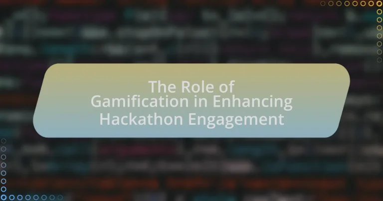 The Role of Gamification in Enhancing Hackathon Engagement