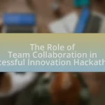 The Role of Team Collaboration in Successful Innovation Hackathons