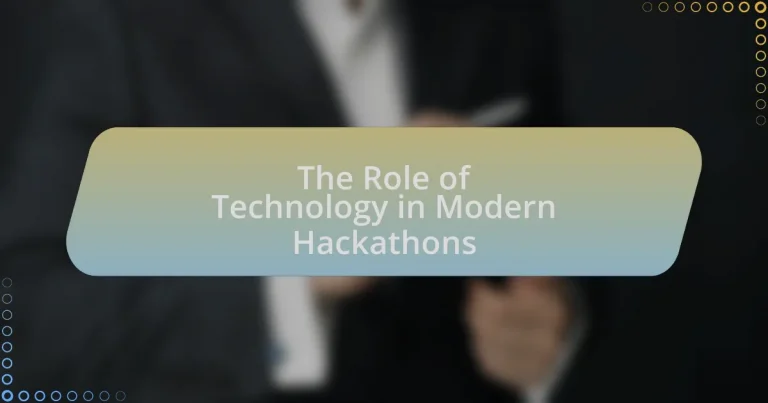 The Role of Technology in Modern Hackathons