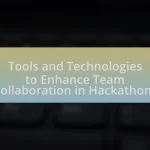 Tools and Technologies to Enhance Team Collaboration in Hackathons