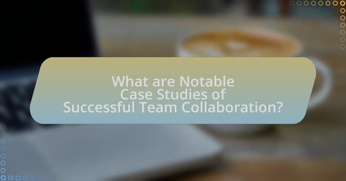 What are Notable Case Studies of Successful Team Collaboration?