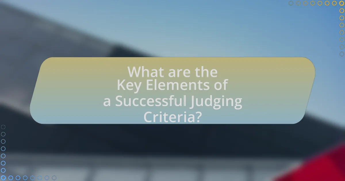 What are the Key Elements of a Successful Judging Criteria?