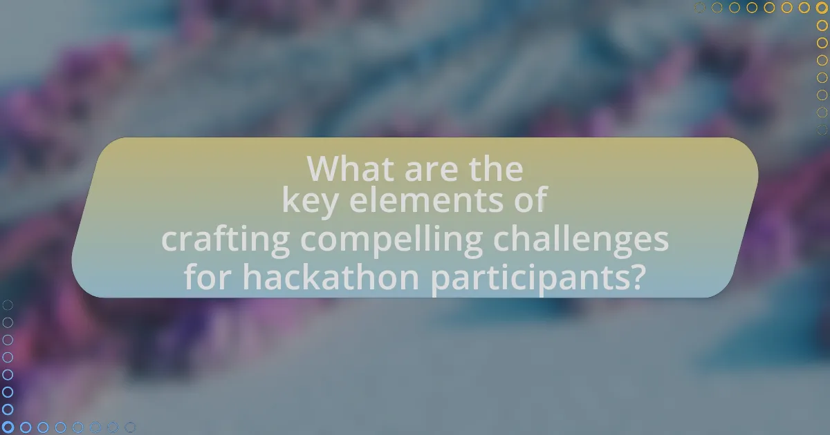 What are the key elements of crafting compelling challenges for hackathon participants?