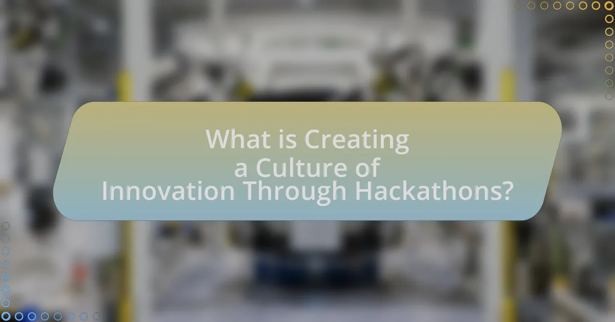 What is Creating a Culture of Innovation Through Hackathons?